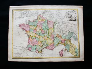 1810 Lapie - Rare Map Of France & North Italy,  Cote D 