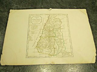1814 Map Judee Terre Sainte Israel Palestina Robert De Vaugondy Delamarche