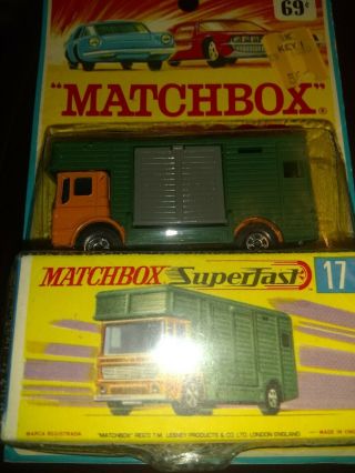 1960s Lesney Matchbox Superfast Carded/boxed