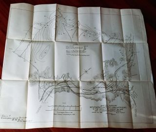 1898 Sketch Map,  Movement Of Troops,  16th Penn U.  S.  V.  Coamo Puerto Rico,  Biddle