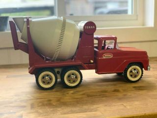 Vintage Tonka Red Cement Mixer Truck - 2