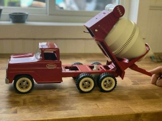 Vintage Tonka Red Cement Mixer Truck - 6