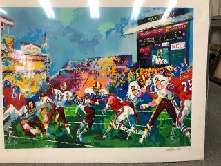 " In The Pocket " (redskins Vs Broncos) By Leroy Neiman (1988 Limited Edition)