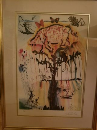 Dali Signed L/e Lithograph Pig And Pepper From Alice In Wonderland Suite