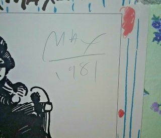 PETER MAX Signed Autographed Dated 