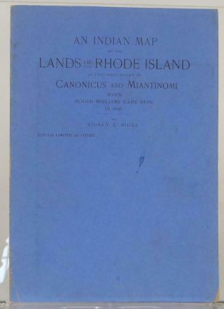 Indian Map Of The Colonial Lands Of Rhode Island 1903 Canonicus Miantinomi