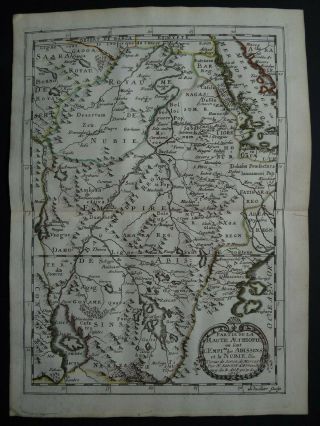 1656 Sanson Atlas Map Ethiopia - Ethiopie Abissins Nubie - Nile River - Africa