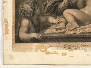 Antique 18th Or 19th C Etching From A Painting Of Annibale Carracci Bartolozzi 4