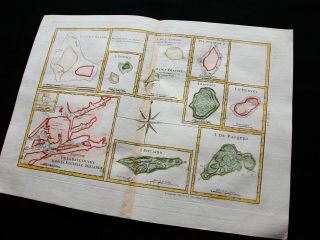 1789 BONNE - rare map: RESOLUTION ISLANDS,  ZEALAND,  EASTER Isl.  DUSKY SOUND 3