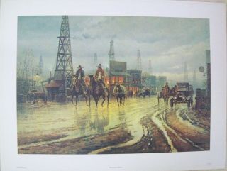 G.  Harvey " Boomtown Drifters " Western Limited Edition Print,  S/n 1266/2250