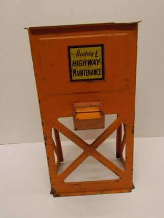 Vintage Buddy L " Highway Maintenance " Sand/dirt Hopper 11 " X 6 " X 4 " W/ Chute