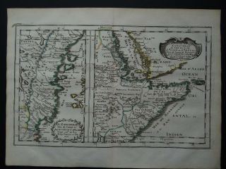 1656 Sanson Atlas Map Zanzibar - Tanzania - Somalia Zanguebar Africa - Afrique
