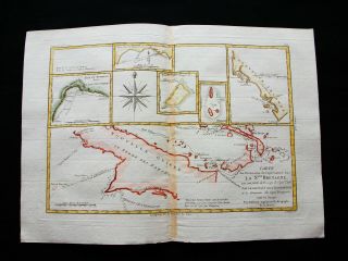 1789 Bonne - Rare Map: Guinea,  Australia,  Sulawesi (celebes Isl. ),  Indonesia
