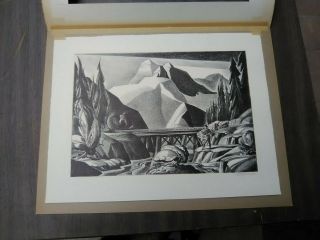 " The Mountain " 1958 Aaa Lithograph Hand Signed By Dale Nichols 16x12