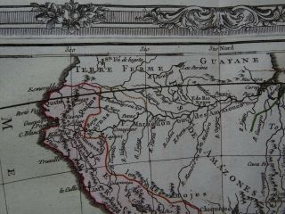 1766 BRION Atlas map SOUTH AMERICA - Chile Paraguay Peru - Chili Bresil Perou 3