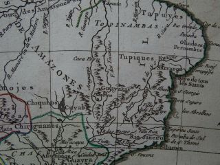1766 BRION Atlas map SOUTH AMERICA - Chile Paraguay Peru - Chili Bresil Perou 4
