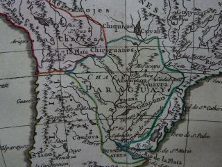 1766 BRION Atlas map SOUTH AMERICA - Chile Paraguay Peru - Chili Bresil Perou 5