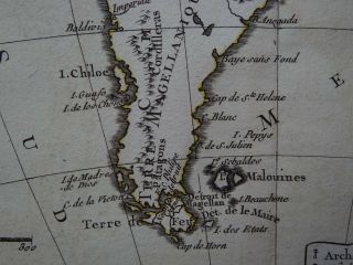 1766 BRION Atlas map SOUTH AMERICA - Chile Paraguay Peru - Chili Bresil Perou 6
