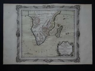 1766 Brion Atlas Map South Africa - Afrique Congo Cafrerie - Madagascar