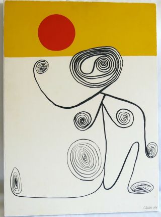 Alexander Calder Untitled Wire Figure 16 1/4 " X 22 1/2 "