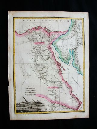 1810 Lapie - Rare Map Of Africa North,  Egypt,  Cairo,  Lybia,  Tripoli,  Egypte