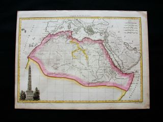 1810 Lapie - Rare Map Of Ancient Africa North,  Marocco,  Egypt,  Mediterranean Sea
