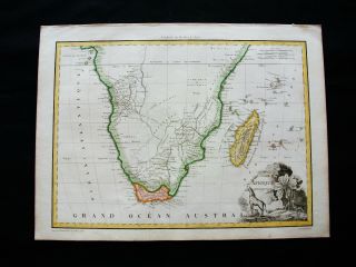 1810 Lapie - Rare Map Of Africa South,  Madagascar,  Cape Town,  Cape Of Good Hope