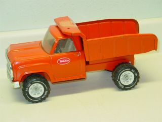 Vintage Tonka Orange Dump Truck,  Pressed Steel Toy