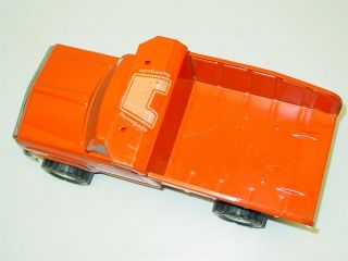 Vintage Tonka Orange Dump Truck,  Pressed Steel Toy 5