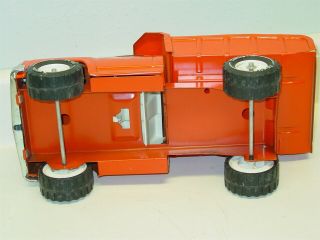 Vintage Tonka Orange Dump Truck,  Pressed Steel Toy 6