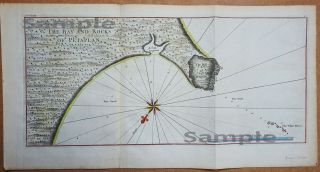 1749 Fine Anson Map Of Petaplan,  Mexico