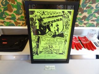 1989 Nirvana Santa Fe Curley Art Print Poster Concert Handbill 11x14.  5
