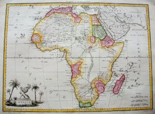 1810 LAPIE - rare map AFRICA,  AFRIQUE,  MAROCCO,  ALGERIA,  SUDAN,  NIGERIA,  SENEGAL 2