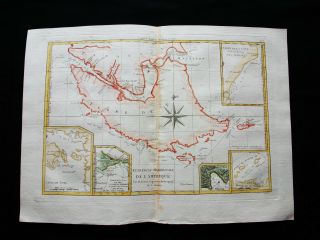 1789 Bonne - Rare Map Of South America,  Magallanes Region,  Aracena Island,  Chile