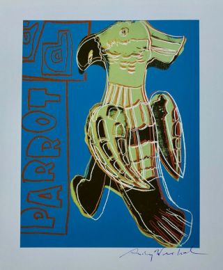 Andy Warhol,  " Parrot " Hand Signed Print,  1986 With
