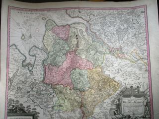 Antique Map Of Bremen,  Hamburg,  Elbe And Region,  Germany,  Seutter,  1720