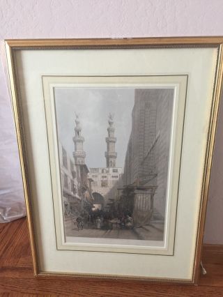 After David Roberts Minarets And Grand Entrance Of The Metwaleys At Cairo