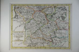 1749 Didier Robert de Vaugondy Map of Lithuania Hand Colored Framed 2