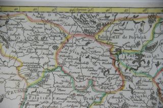 1749 Didier Robert de Vaugondy Map of Lithuania Hand Colored Framed 7