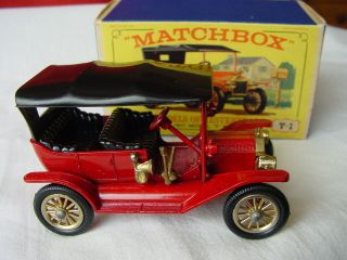 Matchbox Y1 Model T Ford - V Rare Twin Handbrake Version - 100 1965