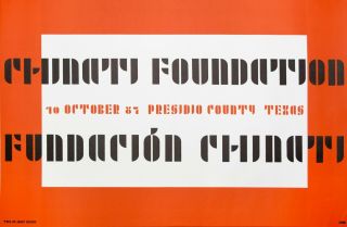 Josef Albers & Donald Judd: Chinati Foundation Poster,  1987.  Rare Poster