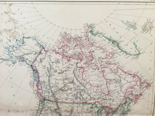 1859 NORTH AMERICA HAND COLOURED ANTIQUE MAP BY W.  G.  BLACKIE 2
