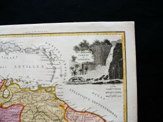 1810 LAPIE - rare map of SOUTH AMERICA,  CARACAS,  VENEZUELA,  GUYANA,  COLOMBIA. 3