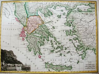 1810 LAPIE - rare map of GREECE,  CRETE,  ATHENS,  TURKEY,  BOSPHORUS,  DARDANELLES 2