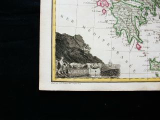 1810 LAPIE - rare map of GREECE,  CRETE,  ATHENS,  TURKEY,  BOSPHORUS,  DARDANELLES 3