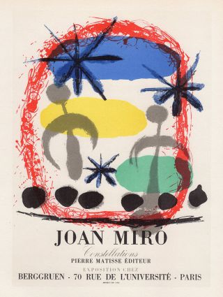JOAN MIRO Berggruen & Co Exhibition Poster 