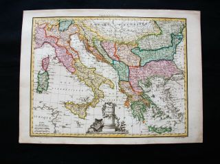 1810 Lapie - Rare Map Of Greece & Italy,  Balkans,  Macedonia,  Dalmatia,  Bosnia