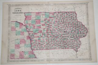 1869 Nebraska,  Iowa Us Johnson 