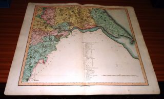 Copper Engraved Map South East Riding Of Yorkshire By Charles Smith 1801