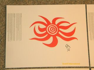 5 Alexander CALDER Braniff Airlines MENU COVERS 1974 Lithograph poster 2